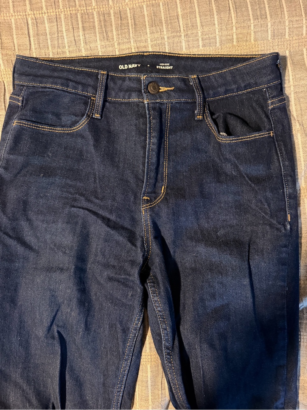 Old Navy Navy Blue Straight Leg Jeans